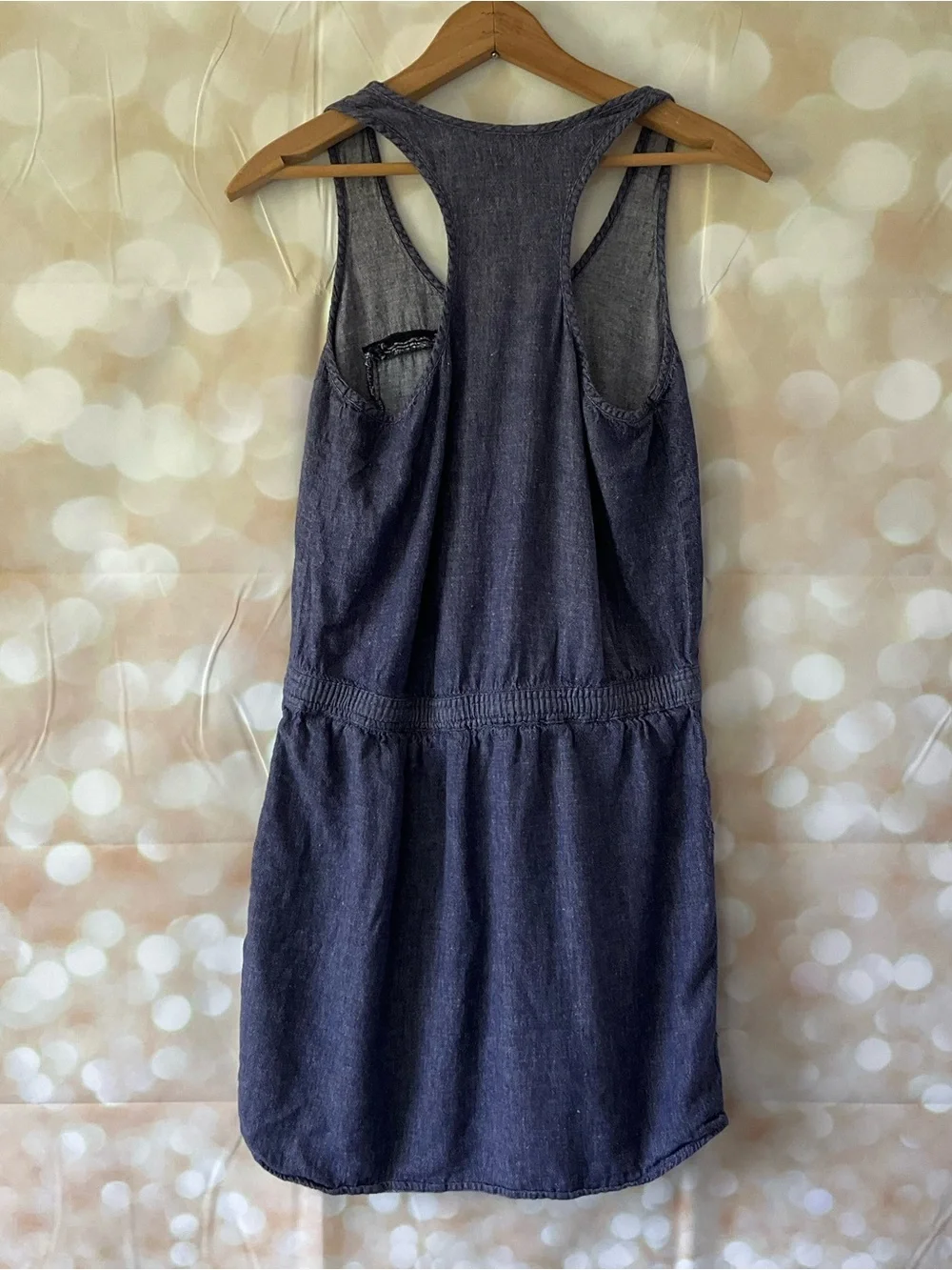 Lou & Grey Blue Sleeveless Chambray Linen Dress